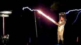 Dr Zeus sets wood on fire using Musical Tesla Coils [upl. by Damiano]