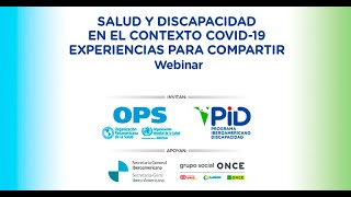 Seminario web Salud y discapacidad en el contexto COVID19 Experiencias para compartir [upl. by Quackenbush366]