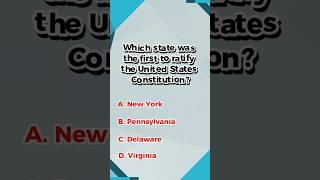 Which State Ratified the US Constitution First UsHistory CultureQuiz TestYourKnowledge [upl. by Boorman]