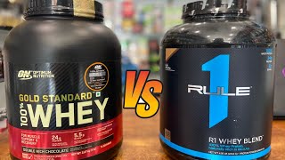 On gold standard whey VS Rule 1 Whey  Konsa Kare Choose  Order At wwwlasportsin [upl. by Forrest875]