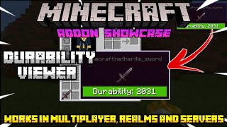 ✓ How To See The Durability Of Your Tool in MCPE  Durability Viewer for Minecraft Bedrock 116 [upl. by Mallon267]