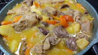 CHICKEN CURRY WITH CHICKEN LIVER GIZZARD AND PINEAPPLE  🇵🇭 FILIPINO STYLE CHICKEN CURRY [upl. by Stormie569]