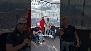 Champions of the TCS New York City Marathon’s celebrations at the Empire State Building 🏃‍♂️ [upl. by Wynny]