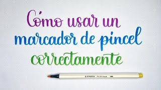 🖌️ CÓMO USAR un MARCADOR de PINCEL CORRECTAMENTE para LETTERING [upl. by Annala910]