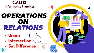 Operations on relations  Class 12 Informatics Practices  202425 [upl. by Leumhs519]