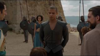 Grey Worm kills the two masters  Game of Thrones S06E09 [upl. by Gerrilee]