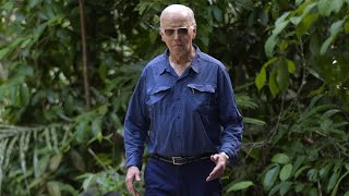 Bizarre Joe Biden disappears into Amazon rainforest [upl. by Atteoj305]