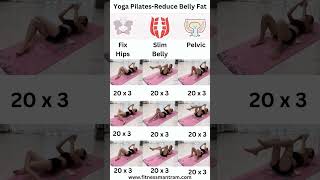 Yoga PilatesReduce Belly Fat  Pilates Yoga  Yoga Pilates Workout  shorts  fitnessmantram [upl. by Dosia]