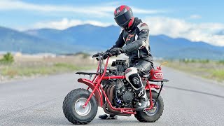 1000cc Swapped Mini Bike First Drive [upl. by Ailat]