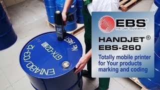 🇬🇧 HANDJET EBS260  Film 2  totally mobile ink jet printer  hand held portable [upl. by Verna]