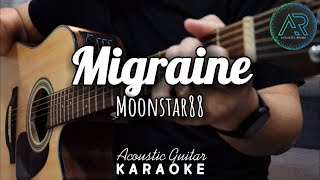 Migraine by Moonstar 88  Acoustic Guitar Karaoke  Singalong  Instrumental  No Vocals  Tutorial [upl. by Arlyne]