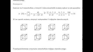 Losowanie trzech wierzchołków sześcianu [upl. by Aneehsal128]