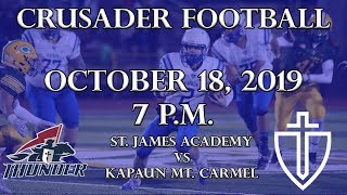 Kapaun Mt Carmel Football vs St James Academy [upl. by Leirad]