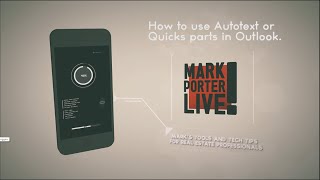 How to Use AutoText or Quick Parts in Outlook [upl. by Ylhsa338]