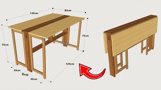 HOW TO MAKE A FOLDING DINING TABLE STEP BY STEP [upl. by Llehcsreh]