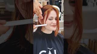 Transformación del corte de pelo corto hairstyle haircutting haircut [upl. by Sevik]