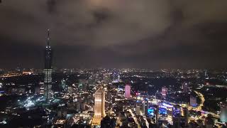 Menara Warisan Merdeka PNB 118 Tower Kuala Lumpur Blinking Light Up Malaysia Independence National [upl. by Laflam215]