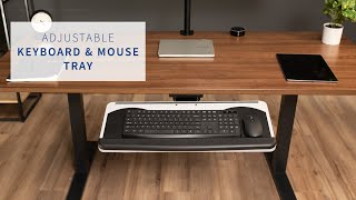 MOUNTKB01 Silver Under Desk Keyboard Tray by VIVO [upl. by Hedwig]