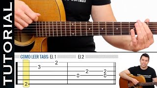 Como leer Tablaturas Tabs de guitarra fácil de guitarraviva Clase 1 [upl. by Neibart]