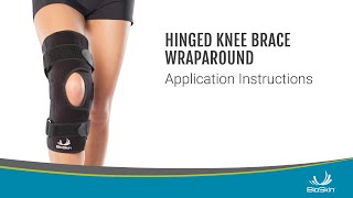 Hinged Knee Brace Wraparound Application Instructions [upl. by Hartzell]