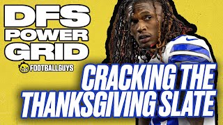 Footballguys DFS Power Grid Week 12 Special DraftKings and FanDuel Thanksgiving Slate [upl. by Ibbor]