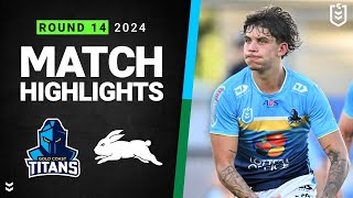 NRL 2024  Titans v Rabbitohs  Match Highlights [upl. by Nagey]