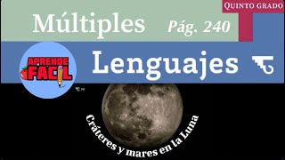 quotCráteres y mares en la lunaquot Múltiples lenguajes 5to grado Audiolibro Nuevos libros [upl. by Mattson]