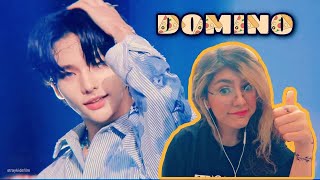 EY DOMINO  Stray Kids quotDominoquot on music bank  dance practice Reaction [upl. by Troyes]