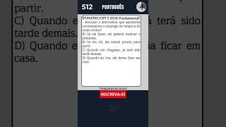 📘 QUESTÃO DE PORTUGUÊS PARA CONCURSO português concurso concursospúblicos concursos simulado [upl. by Giffer]