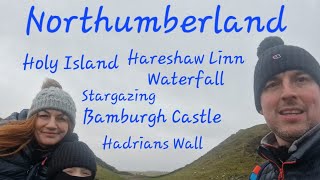 Best of Northumberland Bamburgh Castle Holy Island Hadrians Wall Hareshaw Linn Waterfall [upl. by Guglielma166]