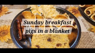 Sunday breakfast Pigs in a blanket breakfast [upl. by Siravaj]