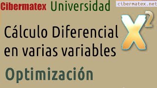 Cálculo Diferencial Varias Variables Optimización [upl. by Hudnut]