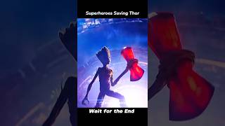 Every Superhero Saves Thor 😂 shorts marvel timelessediting [upl. by Er]