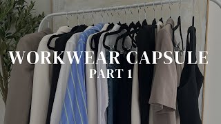 SUMMER WORKWEAR CAPSULE WARDROBE PT1  What to wear to work  Office outfits [upl. by Nidraj]