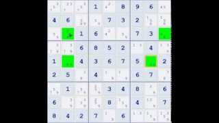 Sudoku Demonstration  Skyscraper Technique Example 02 [upl. by Eda179]