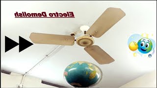 Ceiling Fan Falling Down on Plastic Earth Globe 🌍 ⏪️ [upl. by Oric]