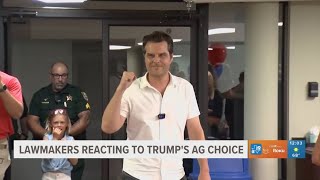 Lawmakers react to Trumps AG nomination Matt Gaetz [upl. by Nibram442]