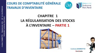 11 La régularisation des stocks à linventaire  Cours de comptabilité GEA  Travaux dinventaire [upl. by Charlene]