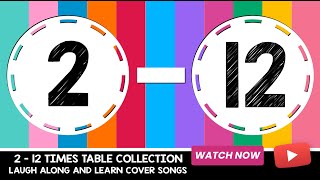 Times Tables Songs 212 for Kids  From The Covers Collection V1  Laugh Along and Learn [upl. by Anatnom]