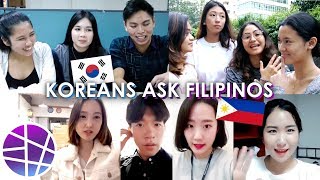 Koreans Ask Filipinos quotENGLISH vs FILIPINOquot  ELs Planet [upl. by Akinas]