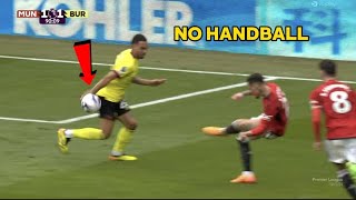 VAR Robbed Manchester United vs Burnley No PENALTY for Handball  Man Utd vs Burnley 11 [upl. by Timus]