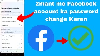 Facebook Password Change  How to Change Facebook Password  Basic 2024 Password Change Kaise Kare [upl. by Ariaek]