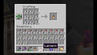 Lantern Recipe in Minecraft [upl. by Halvaard]