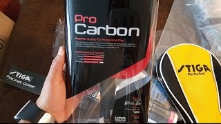 Stiga Pro Carbon  Unboxing and quick review [upl. by Leind]