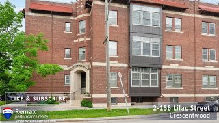 Condo for sale at 2156 Lilac Street in Crescentwood Winnipeg [upl. by Friday]