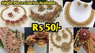 ‼️ Rs 50 Very Low Price Trending Imitation Jewellery ‼️ [upl. by Ecar]