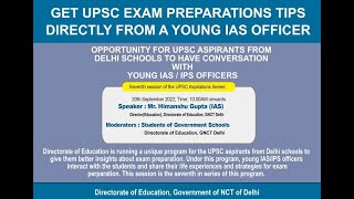 LIVE Exam Preparations Tips Directly From a Young IAS  IPS Officer By Mr Himanshu Gupta [upl. by Orlantha]