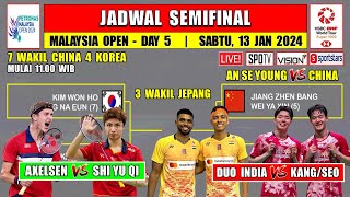 Jadwal Semifinal Malaysia Open 2024 Hari Ini  AXELSEN vs SHI YU QI  4 Wakil Korea Selatan [upl. by Lesna758]