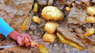 Gold Rush Digging For Treasure at the Mountain by Gold Miner Mining Exciting [upl. by Antonius]