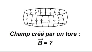 Champ magnétique créé par un tore  théorème dAmpère [upl. by Herve]